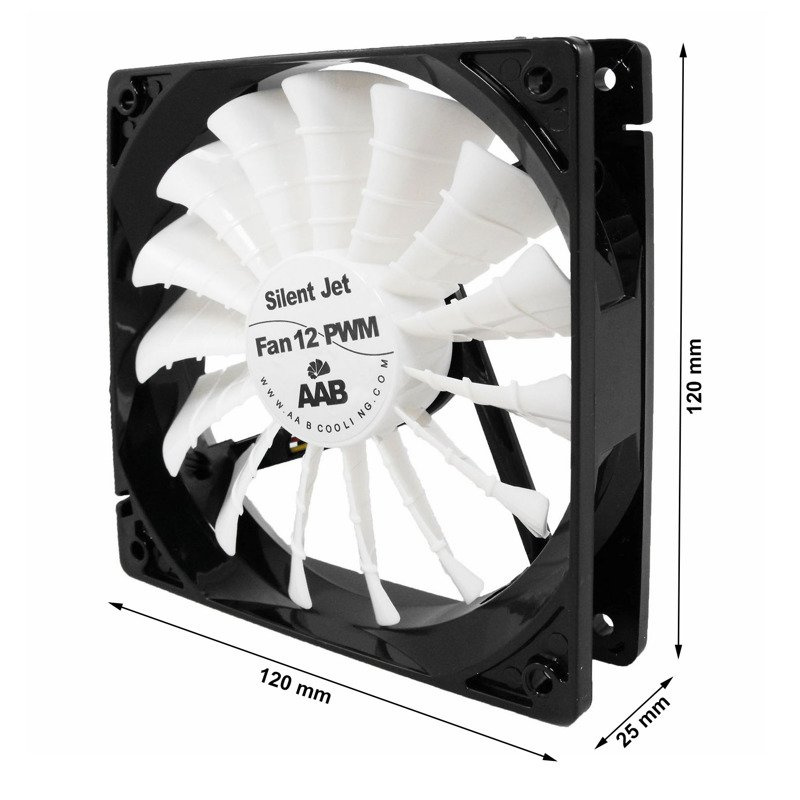 AABCOOLING Super Silent Fan 12 Pro - 120mm Ventilateur pour Boîtier PC  Silencieux et Efficace avec 4 Pads Anti Vibrations, 12V, Ventilation PC,  12cm