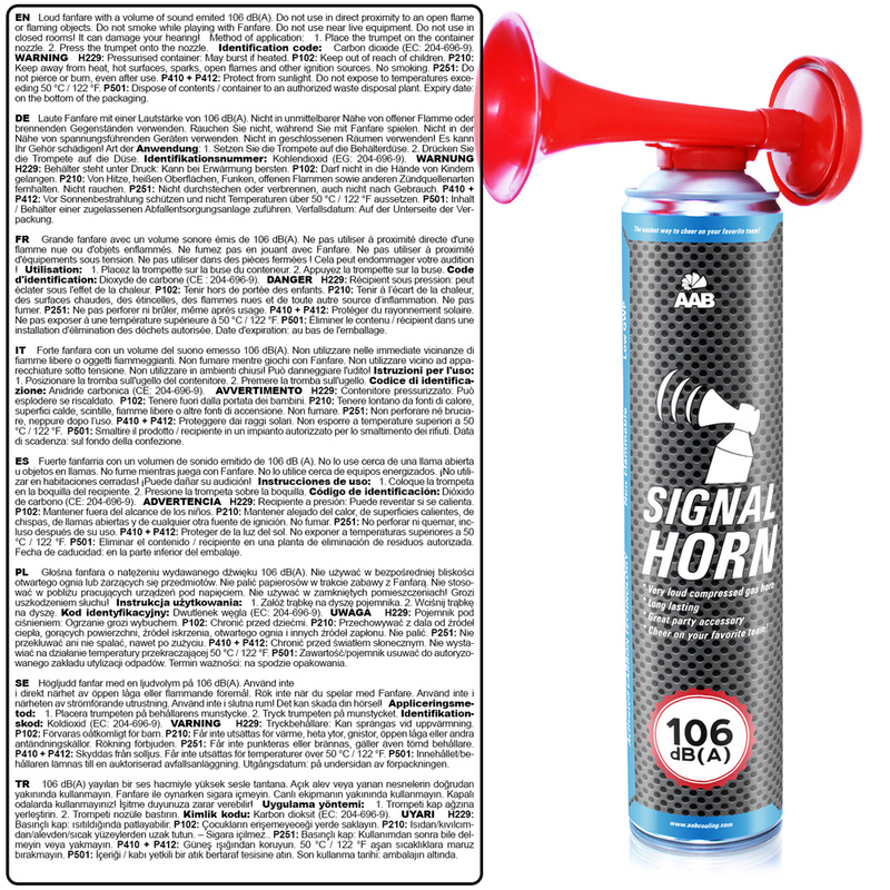 AAB Signal GAS Horn 750 ml