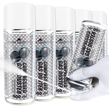 5x AABCOOLING Home&Office Compressed Gas Duster 400ml – suslėgtas oras