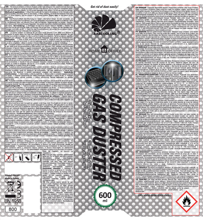 8x AABCOOLING Home&Office Compressed Gas Duster 600 ml – trykluft på dåse