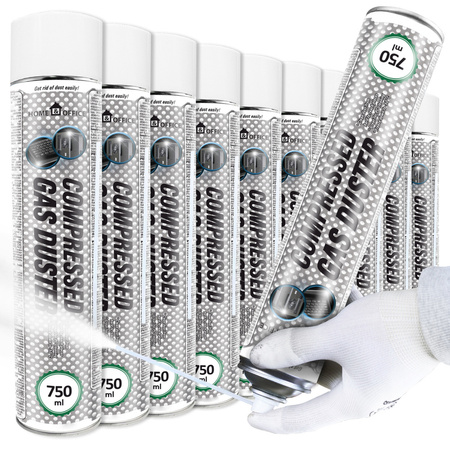 10x Home&Office Compressed Gas Duster 750ml – bombe air sec