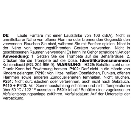 5x AABCOOLING Signal Horn 40g – corne de brume