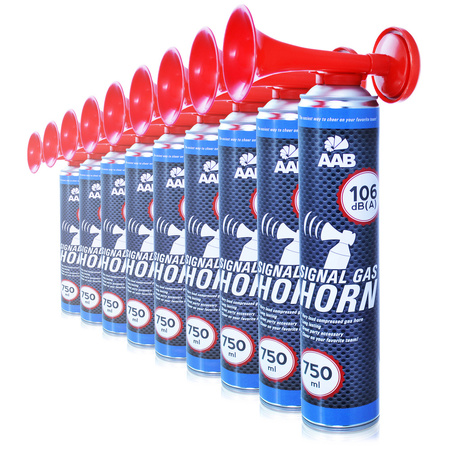 9x AAB Signal GAS Horn 750 ml – plynová fanfára
