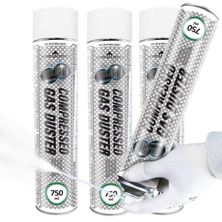 3x Home&Office Compressed Gas Duster 750ml – stlačený vzduch