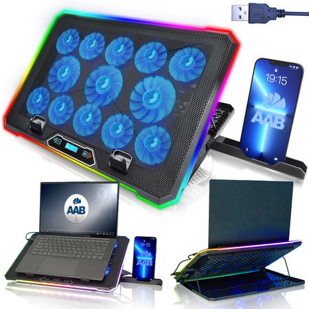 Охлаждаща подложка за лаптоп AABCOOLING Quantum RGB