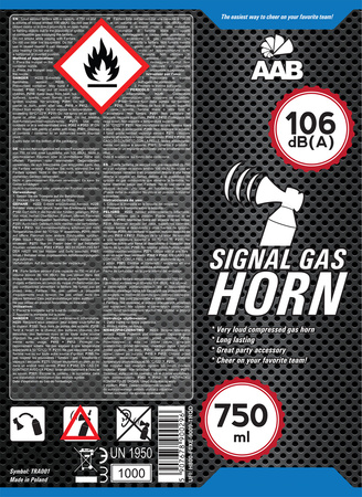 8 x AAB Signal GAS Horn 750 ml