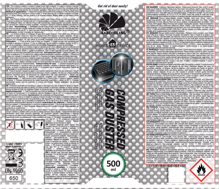 4 x AABCOOLING Home&Office Compressed Gas Duster 500 ml
