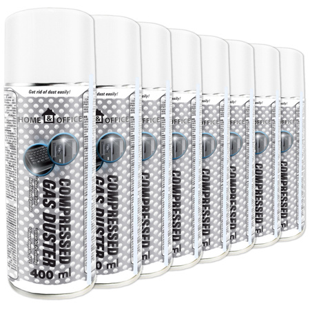 8x AABCOOLING Home&Office Compressed Gas Duster 400ml – stlačený vzduch