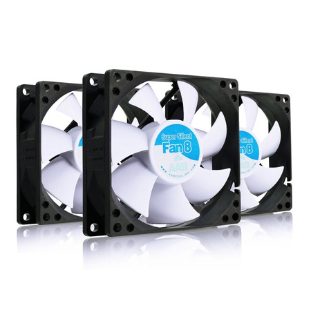 AABCOOLING Super Silent Fan 8 x 3 Sztuki – cichy wentylator 80 mm