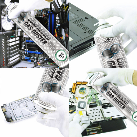 8x Home&Office Compressed Gas Duster 750ml – bombe air sec