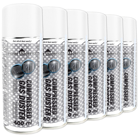 6x AABCOOLING Home&Office Compressed Gas Duster 400ml – suslėgtas oras