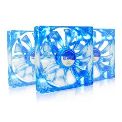3x Ventola PC 140 mm AABCOOLING Super Silent Fan 14 Blue LED