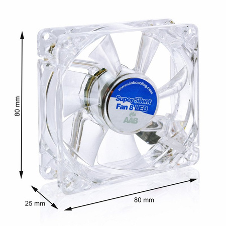 Ventola 80 mm AABCOOLING Super Silent Fan 8 BLUE LED