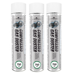 3x AABCOOLING Home&Office Compressed Gas Duster 750ml