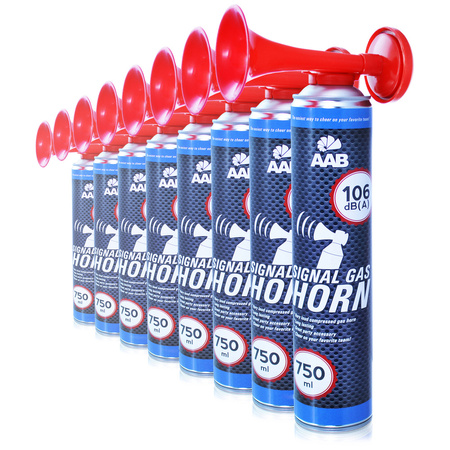 8 x AAB Signal GAS Horn 750 ml