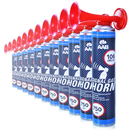 11x AAB Signal GAS Horn 750 ml – Drucklufthupe