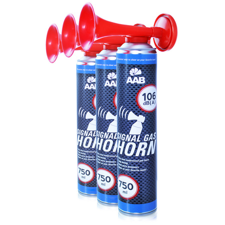 3 x AAB Signal GAS Horn 750 ml