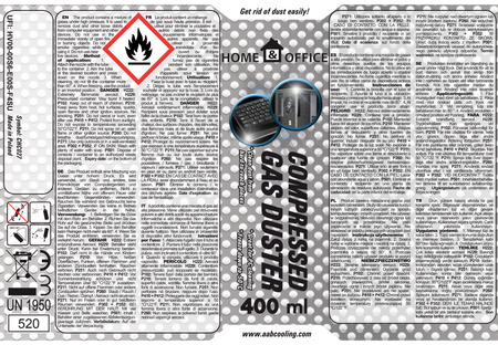 7x AABCOOLING Home&Office Compressed Gas Duster 400ml – bombe à air sec