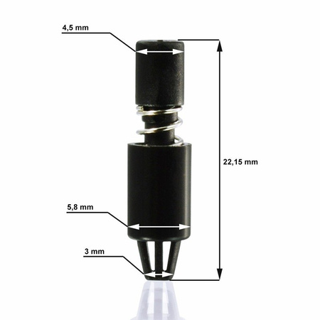 AABCOOLING CHIPSET PIN Black – щифтове за радиатор на чипсет