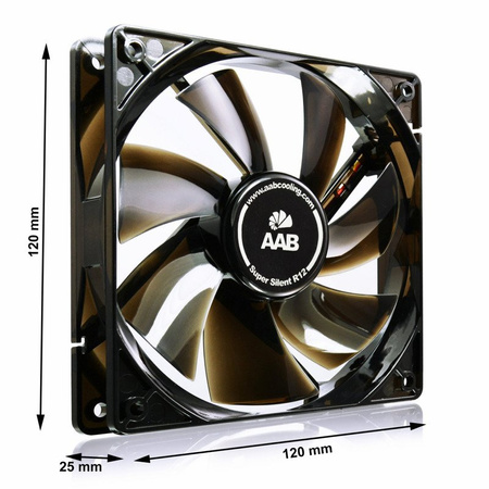 3x Tichý ventilátor 120 mm AABCOOLING Super Silent R12