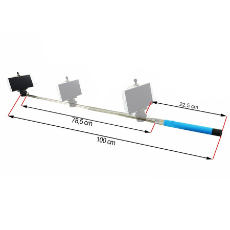 Asmenukių lazda su mygtuku AABCOOLING Selfie Stick 2 Green