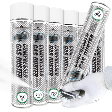 6x Home&Office Compressed Gas Duster 750ml – aria compressa spray