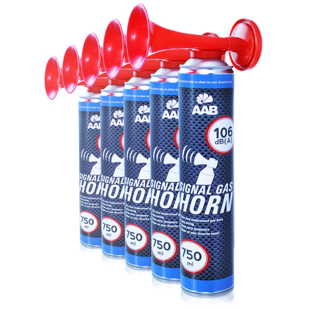 5 x AAB Signal GAS Horn 750 ml