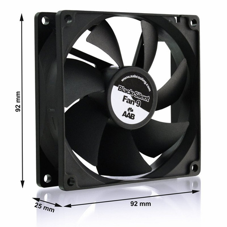 Ventilators 92 mm AABCOOLING Black Silent Fan 9